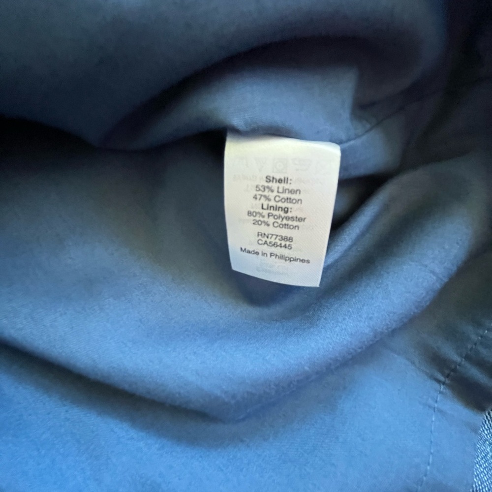 NWT J. Crew Linen Cotton Shift Dress Blue Womens Sz 4 Preppy Minimal New England - Picture 9 of 10
